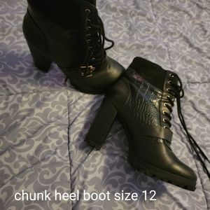 Chunk heel boots